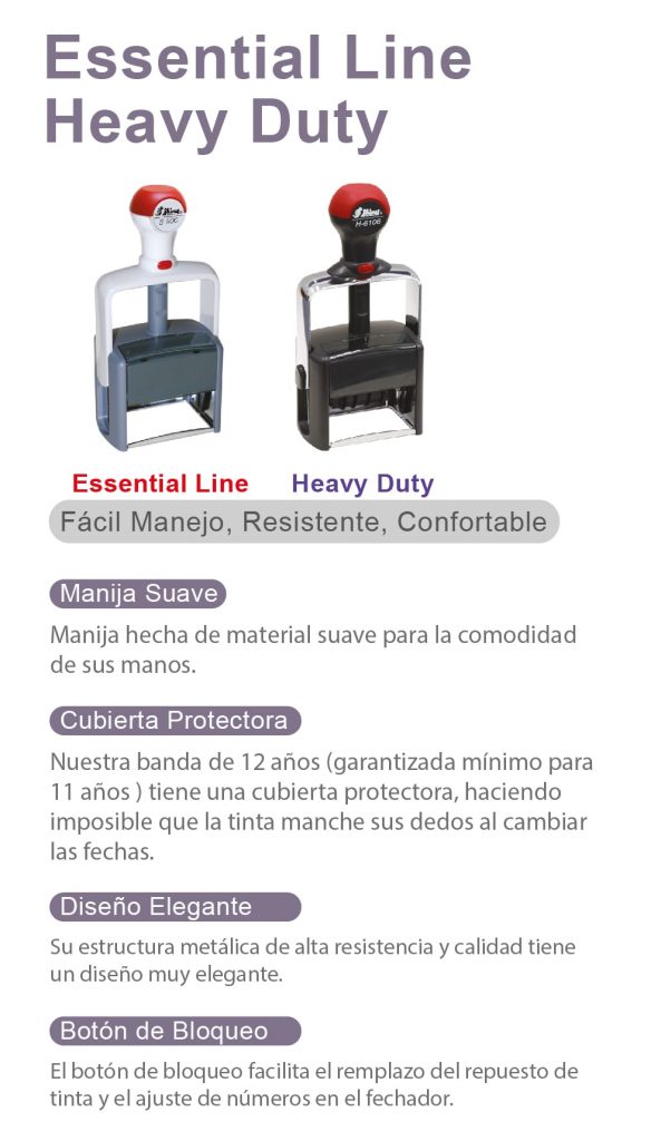 ESSENTIAL LINE Y HEAVY DUTY. SELLO USO RUDO