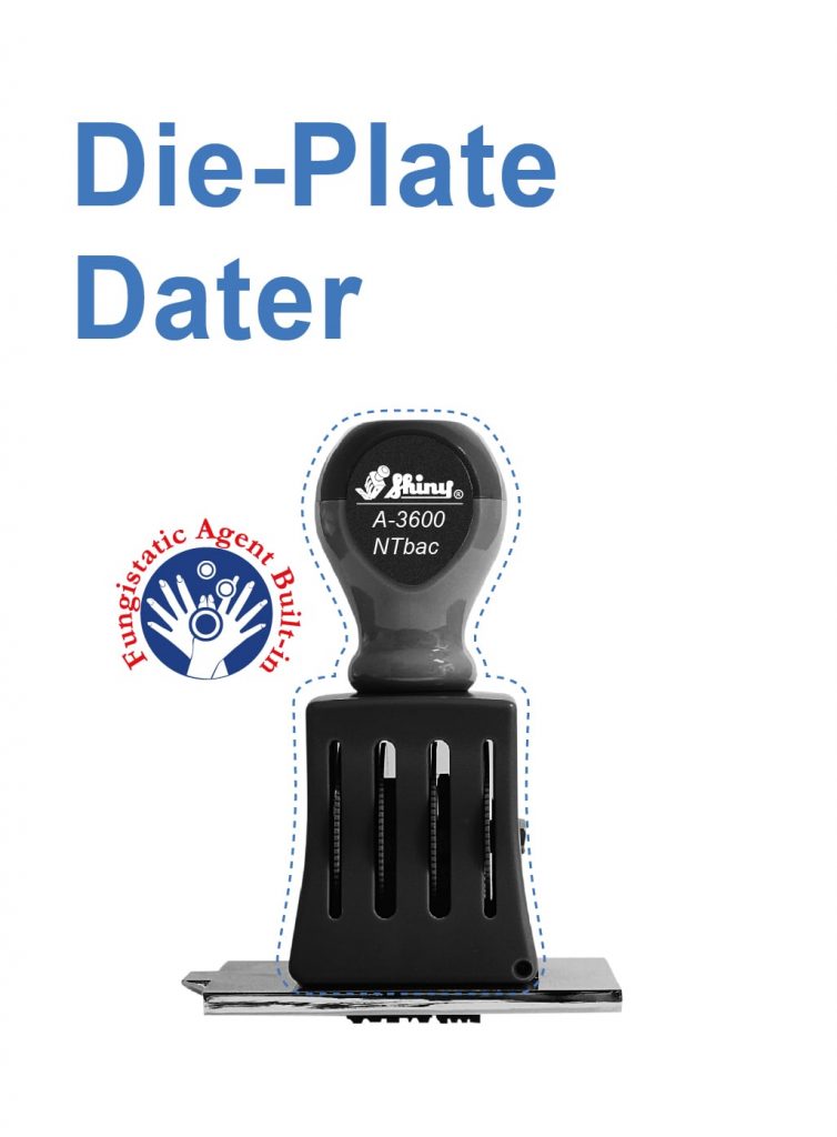 Die Plate Dater. Sello Fechador de Placa Shiny