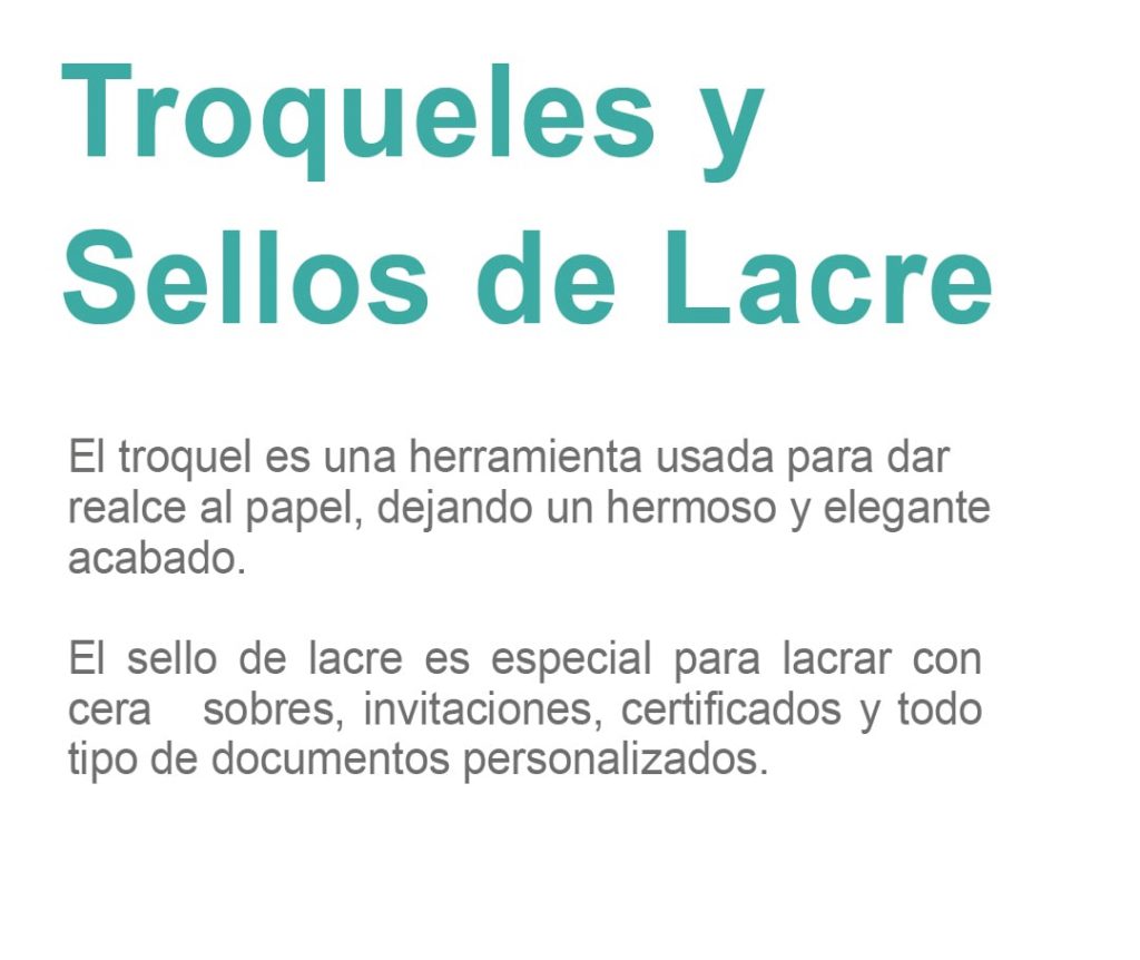 Troqueles y sellos de lacre